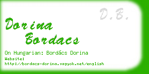 dorina bordacs business card