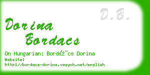 dorina bordacs business card